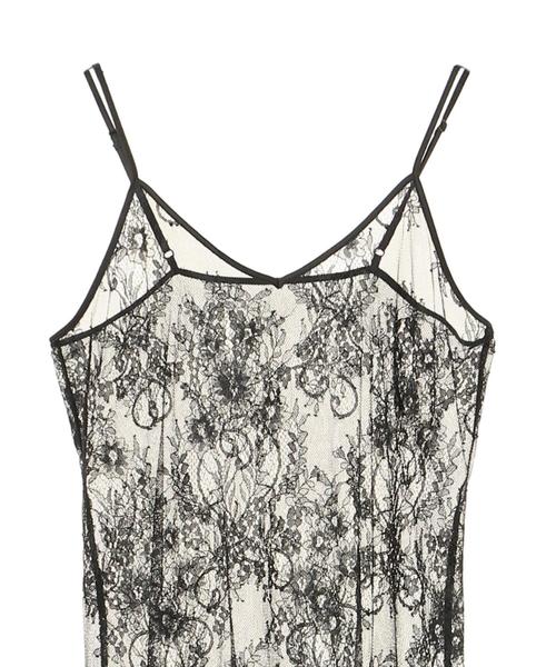 Editt by YECCA VECCA（エディットバイイェッカヴェッカ）の「Ｐ．レースキャミワンピース（ワンピース・レディース・ブラック/ベージュ・FREE）」の13枚目の写真