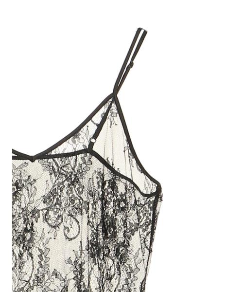 Editt by YECCA VECCA（エディットバイイェッカヴェッカ）の「Ｐ．レースキャミワンピース（ワンピース・レディース・ブラック/ベージュ・FREE）」の14枚目の写真