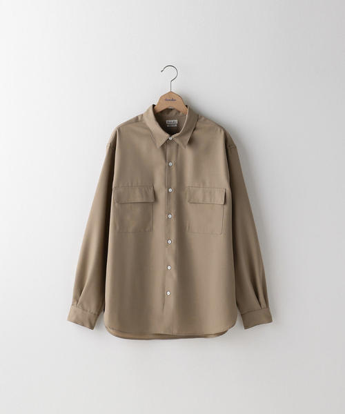 Steven Alan(スティーブンアラン)の「<Steven Alan>TRO 2POCKET ROUND SHIRT-BOLD/シャツ(シャツ/ブラウス・メンズ・ベージュ/オリーブ・MEDIUM/SMALL/X-LARGE/LARGE)」の1枚目の写真
