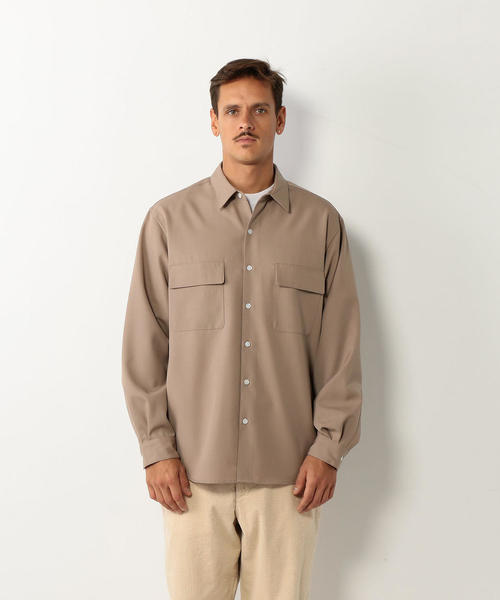 Steven Alan(スティーブンアラン)の「<Steven Alan>TRO 2POCKET ROUND SHIRT-BOLD/シャツ(シャツ/ブラウス・メンズ・ベージュ/オリーブ・MEDIUM/SMALL/X-LARGE/LARGE)」の8枚目の写真