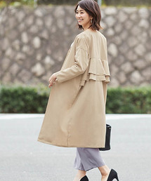 Pierrot | バックフリルデザインアウター(ノーカラージャケット)