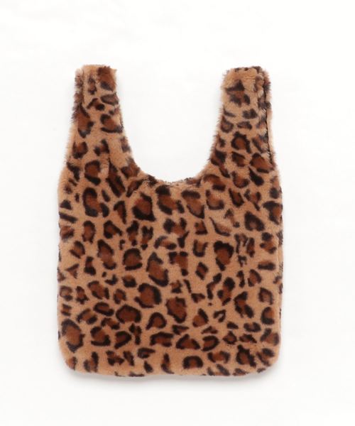 ottilie（オティーリエ）の「レオパード柄エコファーバッグ（トートバッグ・レディース・ベージュ/ブラウン・FREE）」の3枚目の写真