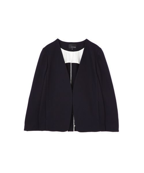 22 OCTOBRE（ヴァンドゥ－オクトーブル）の「圧縮ジャケット（ノーカラージャケット・レディース・グレー/ネイビー・38/40）」の2枚目の写真