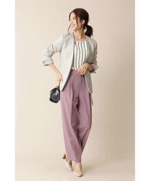 22 OCTOBRE（ヴァンドゥ－オクトーブル）の「圧縮ジャケット（ノーカラージャケット・レディース・グレー/ネイビー・38/40）」の17枚目の写真