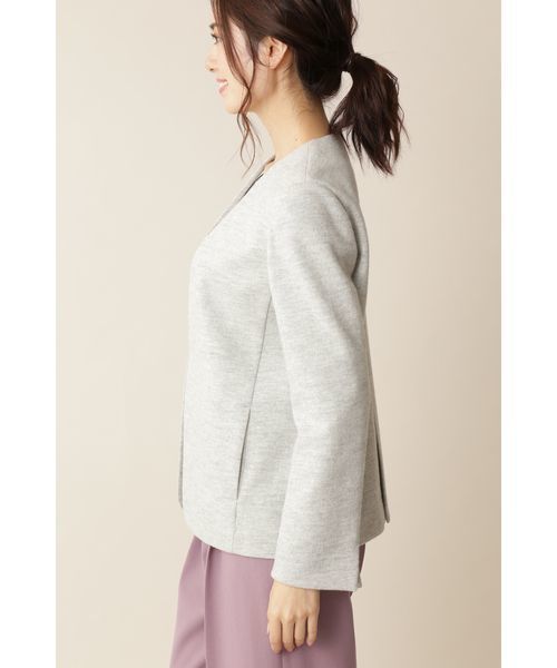 22 OCTOBRE（ヴァンドゥ－オクトーブル）の「圧縮ジャケット（ノーカラージャケット・レディース・グレー/ネイビー・38/40）」の15枚目の写真