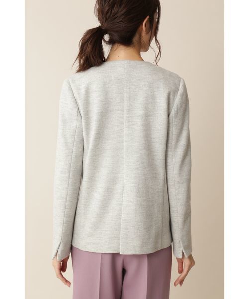 22 OCTOBRE（ヴァンドゥ－オクトーブル）の「圧縮ジャケット（ノーカラージャケット・レディース・グレー/ネイビー・38/40）」の3枚目の写真