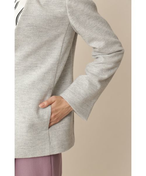 22 OCTOBRE（ヴァンドゥ－オクトーブル）の「圧縮ジャケット（ノーカラージャケット・レディース・グレー/ネイビー・38/40）」の12枚目の写真