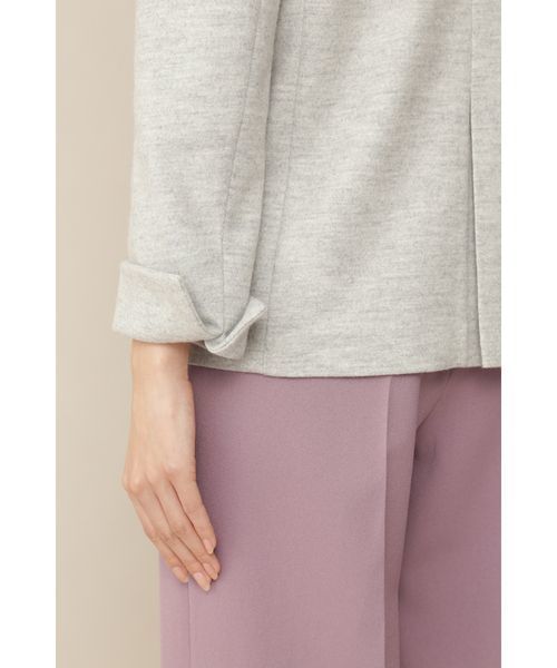 22 OCTOBRE（ヴァンドゥ－オクトーブル）の「圧縮ジャケット（ノーカラージャケット・レディース・グレー/ネイビー・38/40）」の8枚目の写真