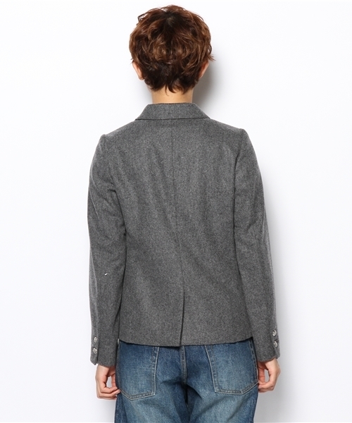 BEAMS BOY（ビームスボーイ）の「□BEAMS BOY / フラノ 3Bブレザー（テーラードジャケット・レディース・グレー/ネイビー・1/0）」の5枚目の写真