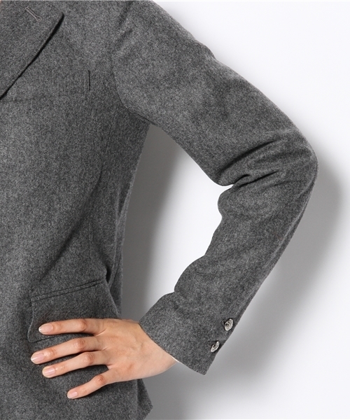 BEAMS BOY（ビームスボーイ）の「□BEAMS BOY / フラノ 3Bブレザー（テーラードジャケット・レディース・グレー/ネイビー・1/0）」の8枚目の写真