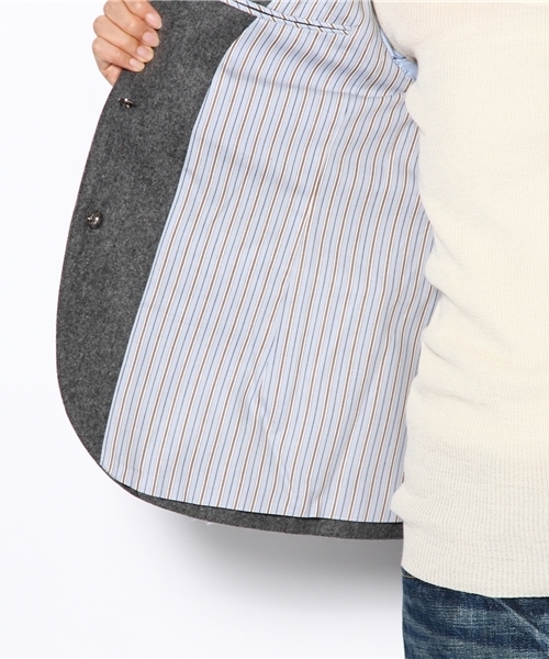 BEAMS BOY（ビームスボーイ）の「□BEAMS BOY / フラノ 3Bブレザー（テーラードジャケット・レディース・グレー/ネイビー・1/0）」の11枚目の写真