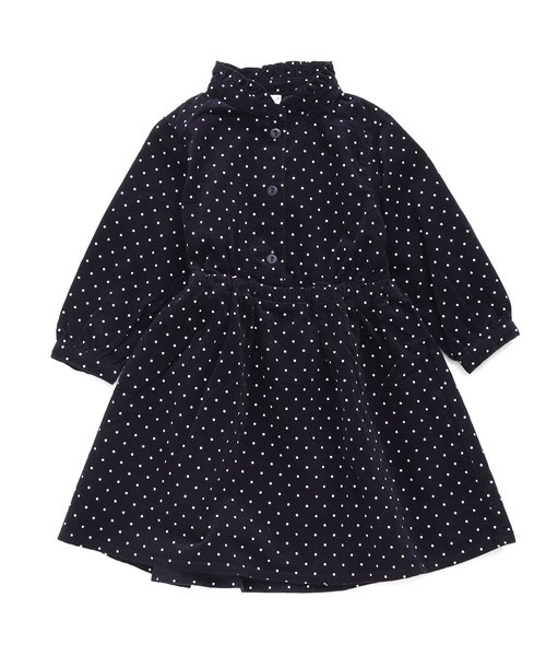 apres les cours（アプレレクール）の「ドットプリントシャツコールワンピース（ワンピース・キッズ・ワインレッド/ネイビー・120/140/90/110/130/80/100）」の8枚目の写真