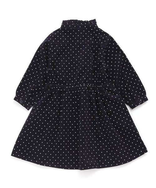 apres les cours（アプレレクール）の「ドットプリントシャツコールワンピース（ワンピース・キッズ・ワインレッド/ネイビー・120/140/90/110/130/80/100）」の7枚目の写真