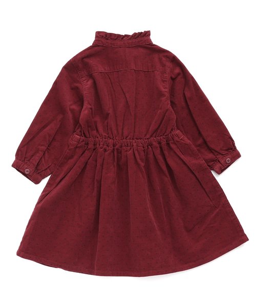 apres les cours（アプレレクール）の「ドットプリントシャツコールワンピース（ワンピース・キッズ・ワインレッド/ネイビー・120/140/90/110/130/80/100）」の11枚目の写真