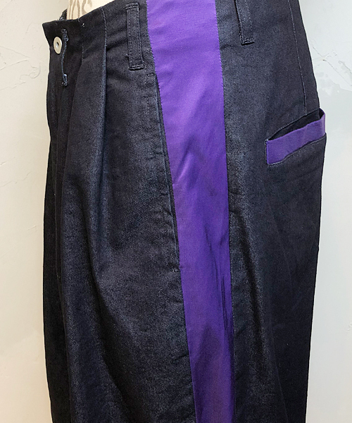masterkey（マスターキー）の「mp6612-SABI ワイドデニムクロップドパンツ（その他パンツ・メンズ・ブラック/パープル・1/2/3）」の12枚目の写真