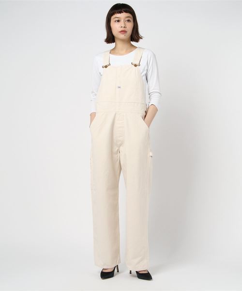 【最終値下げ】リー　Lee オーバーオール　オフホワイト Lee（リー）の「【Lee】OVERALL（サロペット/オーバーオール