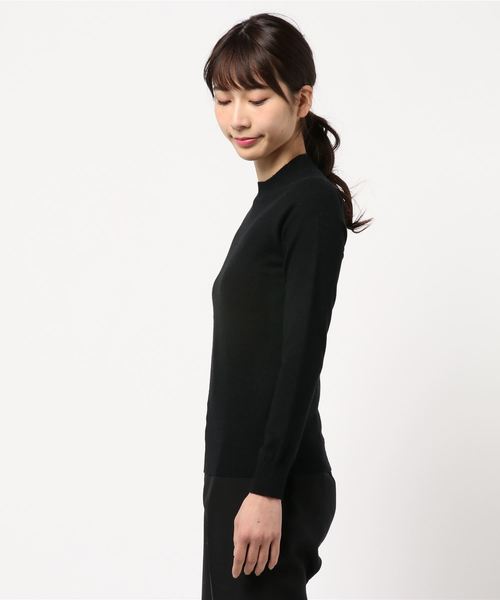 KOBE LETTUCE（コウベレタス）の「[ハイネックorタートルネック]選べる2typeストレッチニットトップス（ニット/セーター・レディース・ブラック/パープル/グレー/アイボリー/ボルドー/マスタード/ホワイト系その他/ブラック系その他/グレー系その他/パープル系その他/イエロー系その他/レッド系その他・FREE）」の14枚目の写真