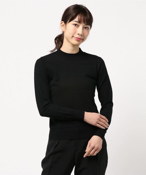 KOBE LETTUCE（コウベレタス）の「[ハイネックorタートルネック]選べる2typeストレッチニットトップス（ニット/セーター・レディース・ブラック/パープル/グレー/アイボリー/ボルドー/マスタード/ホワイト系その他/ブラック系その他/グレー系その他/パープル系その他/イエロー系その他/レッド系その他・FREE）」の15枚目の写真