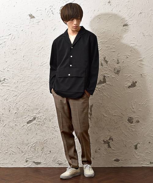 MinoriTY（マイノリティ）の「グレンチェックトラウザー TRストレッチテーパードパンツ（チノパンツ・メンズ・ブラウン/グレー・M/L/XL）」の4枚目の写真