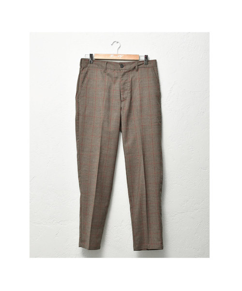 MinoriTY（マイノリティ）の「グレンチェックトラウザー TRストレッチテーパードパンツ（チノパンツ・メンズ・ブラウン/グレー・M/L/XL）」の6枚目の写真