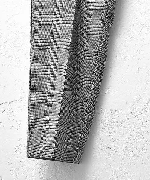 MinoriTY（マイノリティ）の「グレンチェックトラウザー TRストレッチテーパードパンツ（チノパンツ・メンズ・ブラウン/グレー・M/L/XL）」の8枚目の写真