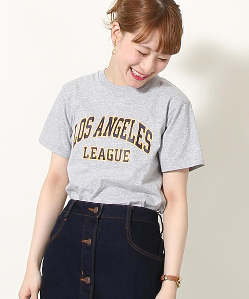 coen（コーエン）の「カレッジプリントベーシックTシャツ（Tシャツ/カットソー・レディース・ホワイト/ブラック/グレー・MEDIUM/LARGE）」の3枚目の写真