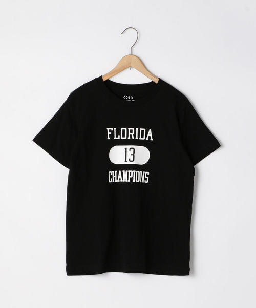 coen（コーエン）の「カレッジプリントベーシックTシャツ（Tシャツ/カットソー・レディース・ホワイト/ブラック/グレー・MEDIUM/LARGE）」の2枚目の写真