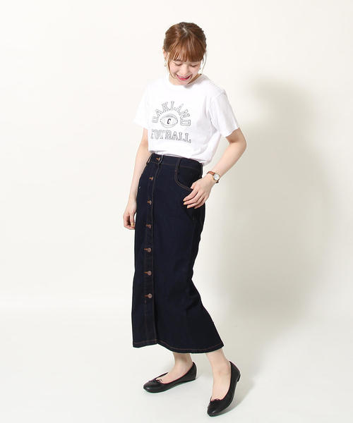 coen（コーエン）の「カレッジプリントベーシックTシャツ（Tシャツ/カットソー・レディース・ホワイト/ブラック/グレー・MEDIUM/LARGE）」の6枚目の写真