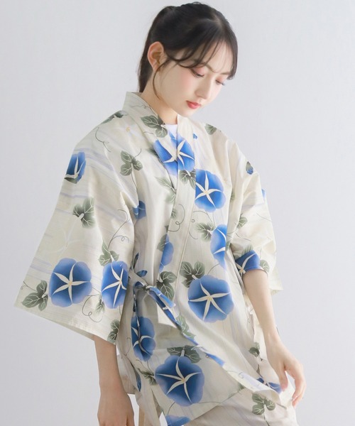 KYOETSU（キョウエツ）の「リラックススタイルを楽しむ レディース 甚平（浴衣・レディース・ブルー/ブラック系その他/ブルー系その他/パープル系その他/ブラック系その他2/ブラック系その他3/ブラック系その他4/ブルー系その他2/ブルー系その他3/ブルー系その他4/ブルー系その他5/ブルー系その他6/ブルー系その他7/パープル系その他2/パープル系その他3/その他1/その他2/その他3/その他4/その他5/その他6/その他7/その他8/その他9/その他10/その他11・フリー）」の21枚目の写真