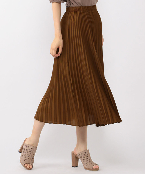 A/C DESIGN BY ALPHA CUBIC(エーシーデザインバイアルファキュービック)の「プリーツスカート(スカート・レディース・ネイビー/カーキ/ブラウン・64/67)」の18枚目の写真