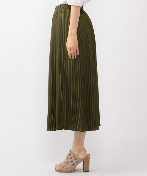 A/C DESIGN BY ALPHA CUBIC(エーシーデザインバイアルファキュービック)の「プリーツスカート(スカート・レディース・ネイビー/カーキ/ブラウン・64/67)」の12枚目の写真