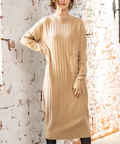 Ranan ラナン の ポケ付きもちもちニットワンピース ワンピース Wear Ranan ラナン の ポケ付きもちもちニットワンピース ワンピース Wear