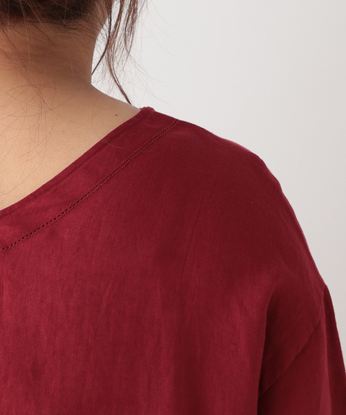 セール リネンダブルvネックワンピース Web限定プラスサイズ ワンピース Studio ワンピース Studio Clip スタディオクリップ のファッション