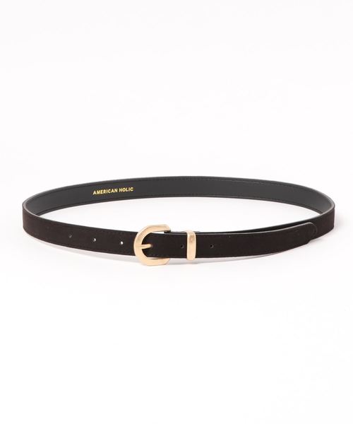 AMERICAN HOLIC（アメリカンホリック）の「スエート調ベルト＊（ベルト・レディース・ブラック/グレー/キャメル・FREE）」の2枚目の写真