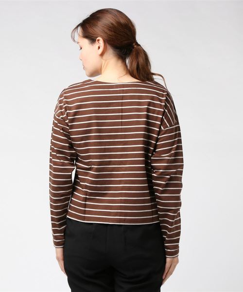 cepo（セポ）の「シルケットボーダーＴシャツ（Tシャツ/カットソー・レディース・ブラック系その他3/ピンク系その他3/ブラウン・M）」の5枚目の写真