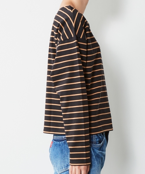 cepo（セポ）の「シルケットボーダーＴシャツ（Tシャツ/カットソー・レディース・ブラック系その他3/ピンク系その他3/ブラウン・M）」の9枚目の写真