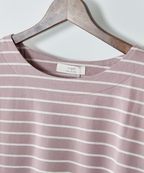 cepo（セポ）の「シルケットボーダーＴシャツ（Tシャツ/カットソー・レディース・ブラック系その他3/ピンク系その他3/ブラウン・M）」の13枚目の写真