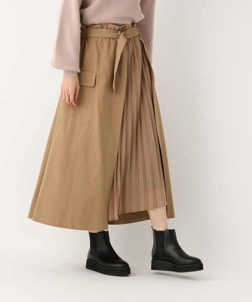 GLOBAL WORK(グローバルワーク)の「2SETスカート【HYPE LIMITED LINE】/853019(スカート・レディース・ベージュ/ダークブラウン・FREE)」の1枚目の写真