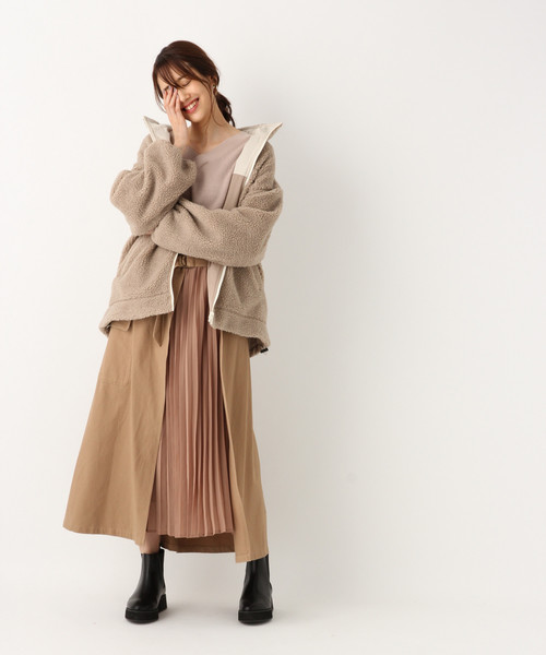 GLOBAL WORK(グローバルワーク)の「2SETスカート【HYPE LIMITED LINE】/853019(スカート・レディース・ベージュ/ダークブラウン・FREE)」の7枚目の写真