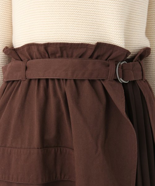 GLOBAL WORK(グローバルワーク)の「2SETスカート【HYPE LIMITED LINE】/853019(スカート・レディース・ベージュ/ダークブラウン・FREE)」の3枚目の写真