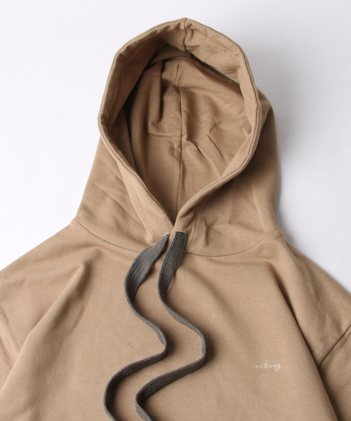 NILWAY（ニルウェイ）の「【Nilway】USコットンドローコード付きプルオーバーパーカー（パーカー・メンズ・ホワイト/ブラック/ベージュ/ブラウン・MEDIUM/LARGE/X-LARGE）」の7枚目の写真