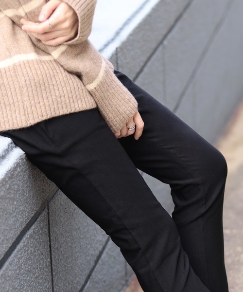 Bou Jeloud（ブージュルード）の「温か裏起毛素材◆ハイテンションパンツ（その他パンツ・レディース・チャコールグレー/ブラック/ベージュ/キャメル・40/38/36）」の13枚目の写真