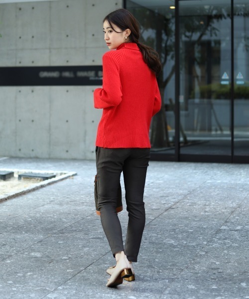 Bou Jeloud（ブージュルード）の「温か裏起毛素材◆ハイテンションパンツ（その他パンツ・レディース・チャコールグレー/ブラック/ベージュ/キャメル・40/38/36）」の16枚目の写真