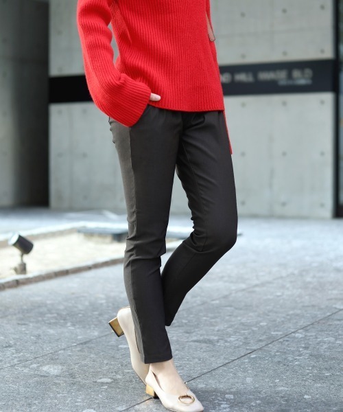 Bou Jeloud（ブージュルード）の「温か裏起毛素材◆ハイテンションパンツ（その他パンツ・レディース・チャコールグレー/ブラック/ベージュ/キャメル・40/38/36）」の17枚目の写真