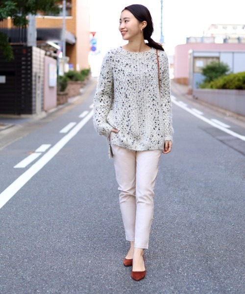 Bou Jeloud（ブージュルード）の「温か裏起毛素材◆ハイテンションパンツ（その他パンツ・レディース・チャコールグレー/ブラック/ベージュ/キャメル・40/38/36）」の20枚目の写真