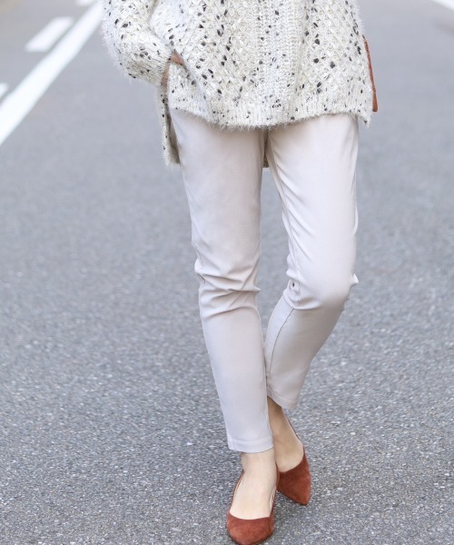 Bou Jeloud（ブージュルード）の「温か裏起毛素材◆ハイテンションパンツ（その他パンツ・レディース・チャコールグレー/ブラック/ベージュ/キャメル・40/38/36）」の21枚目の写真