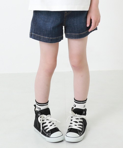 devirock（デビロック）の「楽デニム デニムショートパンツ（その他パンツ・キッズ・ネイビー/サックスブルー/ブルー系その他/ワンウォッシュ・110cm/120cm/130cm/140cm/150cm/160cm/100cm）」の2枚目の写真