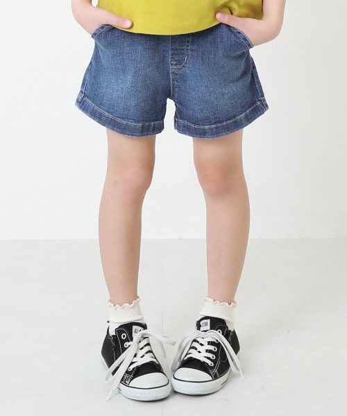devirock（デビロック）の「楽デニム デニムショートパンツ（その他パンツ・キッズ・ネイビー/サックスブルー/ブルー系その他/ワンウォッシュ・110cm/120cm/130cm/140cm/150cm/160cm/100cm）」の3枚目の写真