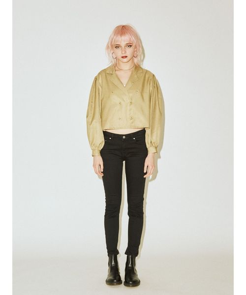 jouetie（ジュエティ）の「ダブルブレストシャツ（シャツ/ブラウス・レディース・ブラック/ベージュ/グリーン/その他1・MEDIUM）」の9枚目の写真