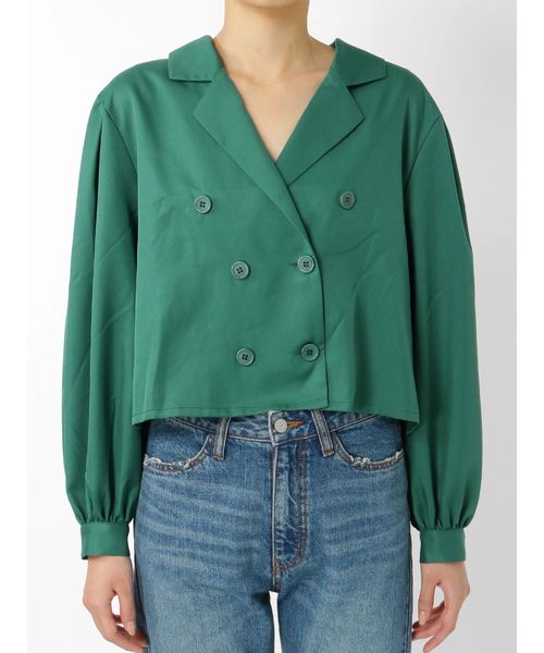 jouetie（ジュエティ）の「ダブルブレストシャツ（シャツ/ブラウス・レディース・ブラック/ベージュ/グリーン/その他1・MEDIUM）」の22枚目の写真